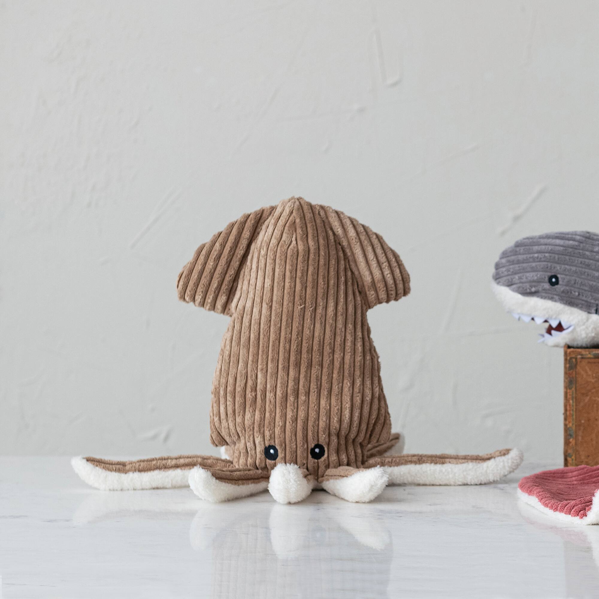 Hello Honey® 18" Brown Plush Corduroy Squid